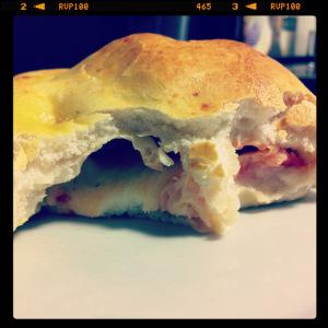 Interior de un panzerotto