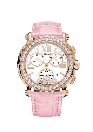Chopard Watches Happy Sport Chrono Watch 18-carat rose gold and diamonds