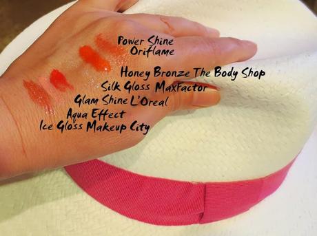 Todas las texturas ¡Gloss-addiction! L’Oreal, MaxFactor, The Body Shop, Oriflame, Make Up City