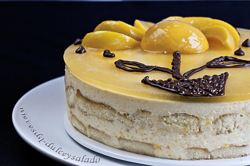 TARTA DE MELOCOTON Y SOBAOS