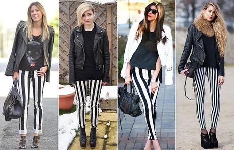 Pantalon Blanco y negro Rayado...la nueva tendencia!!