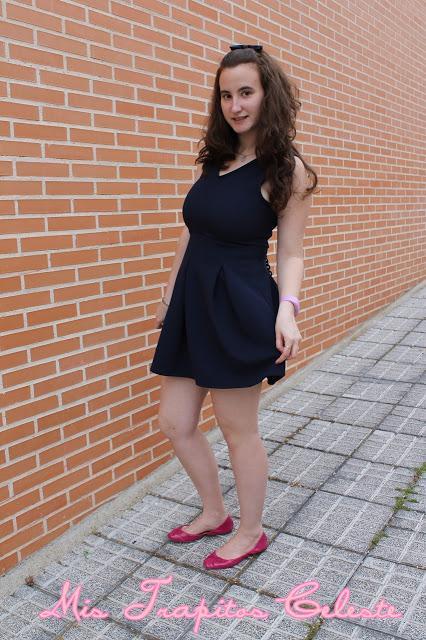 Con el vestido azul