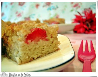 Bizcocho de manzana y fresa