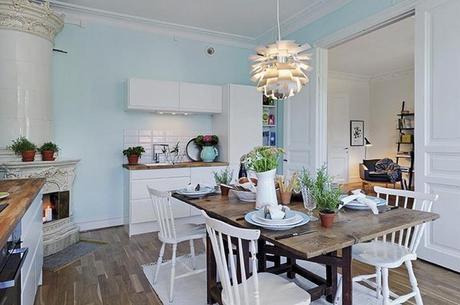 Light Blue. Decoracion nordica en un piso muy grafico