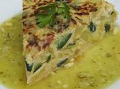 Tortilla patata calabacín salsa
