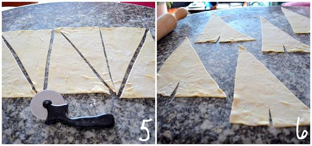 Croissants de hojaldre con chocolate