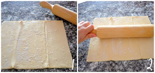 Croissants de hojaldre con chocolate
