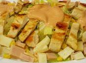 Receta ensalada pollo salsa rosa