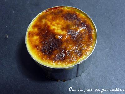 Timbal de morcilla y mermelada de chiles sobre torto de maíz