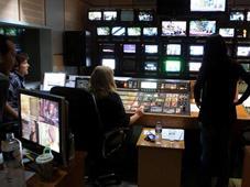 Un control de realización de la tele griega