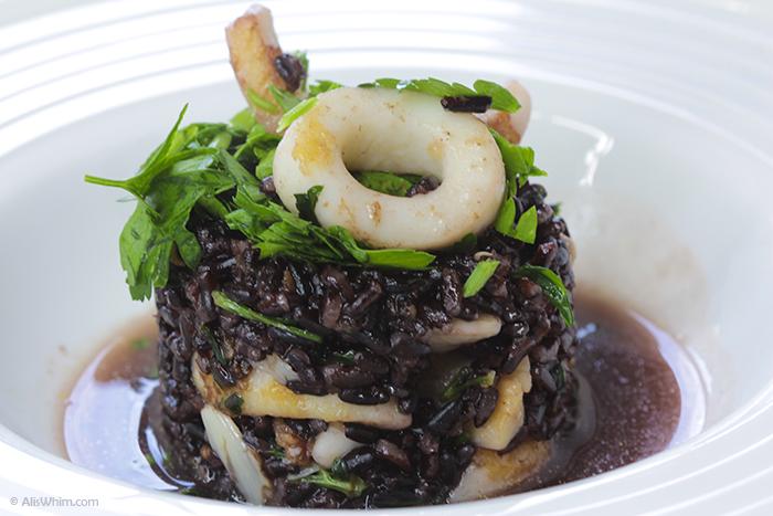 Black rice with squid