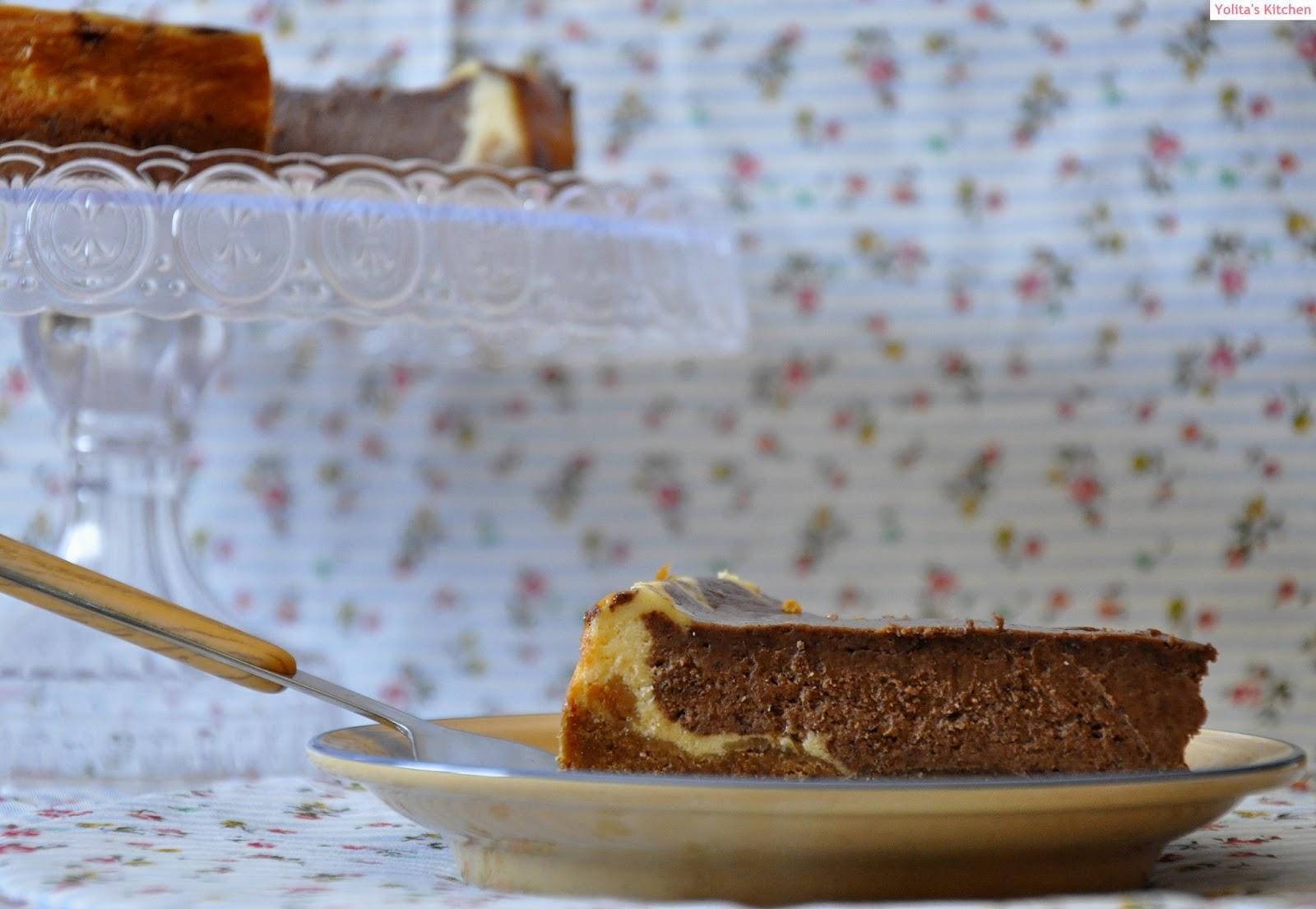 Pastel de Queso y Chocolate