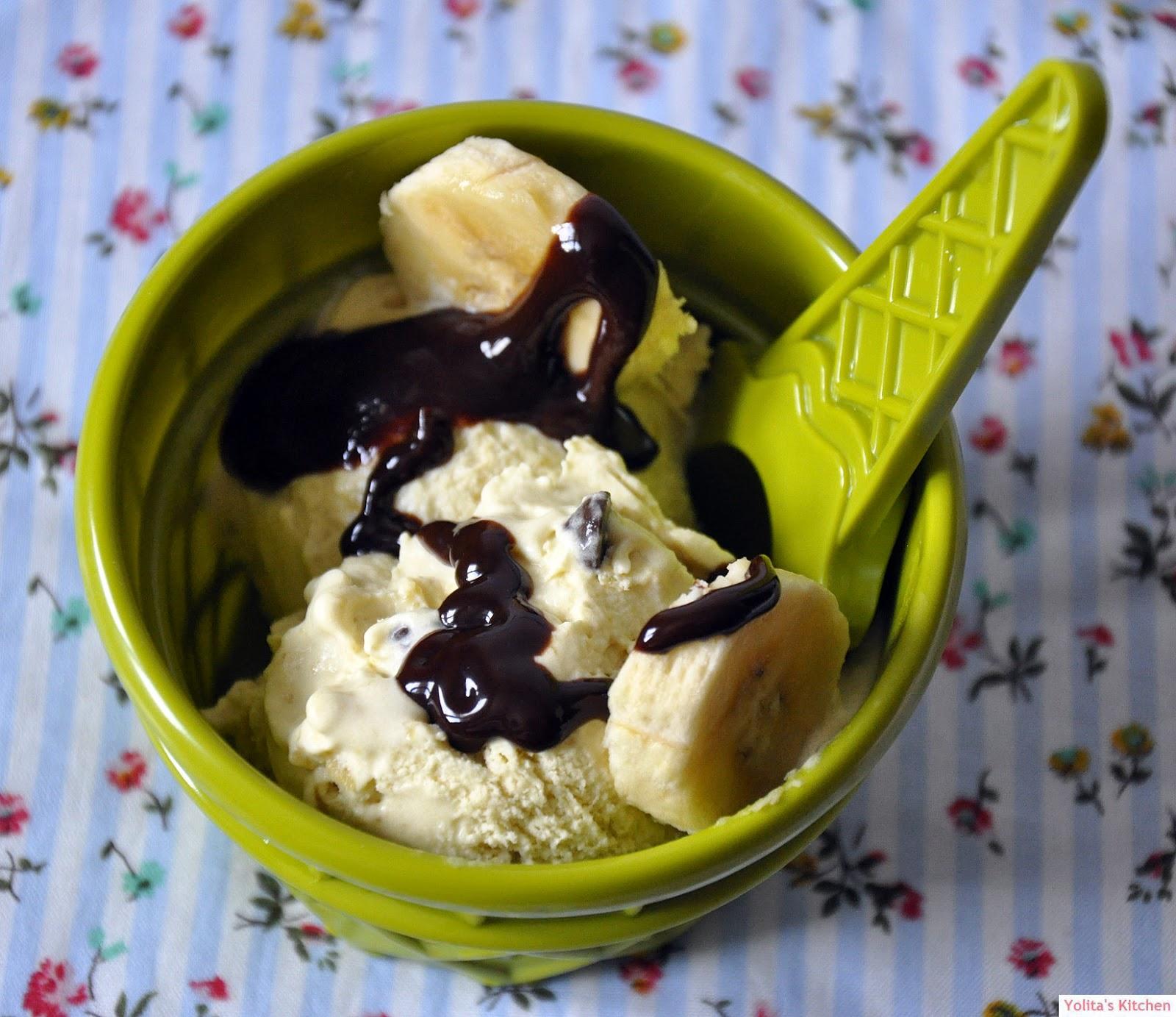 Helado de Plátano y Chips de Chocolate