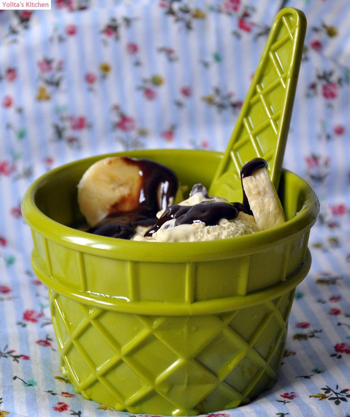 Helado de Plátano y Chips de Chocolate