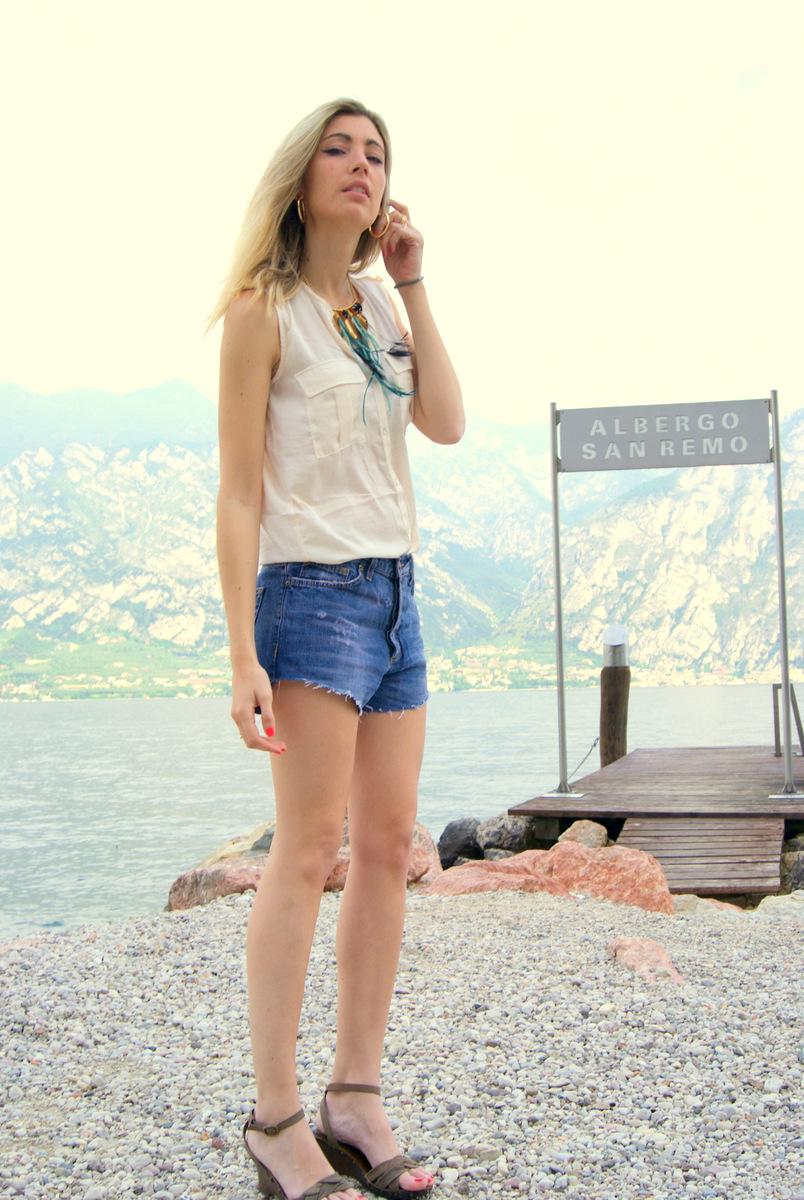 Lago di garda with my DIY shorts!