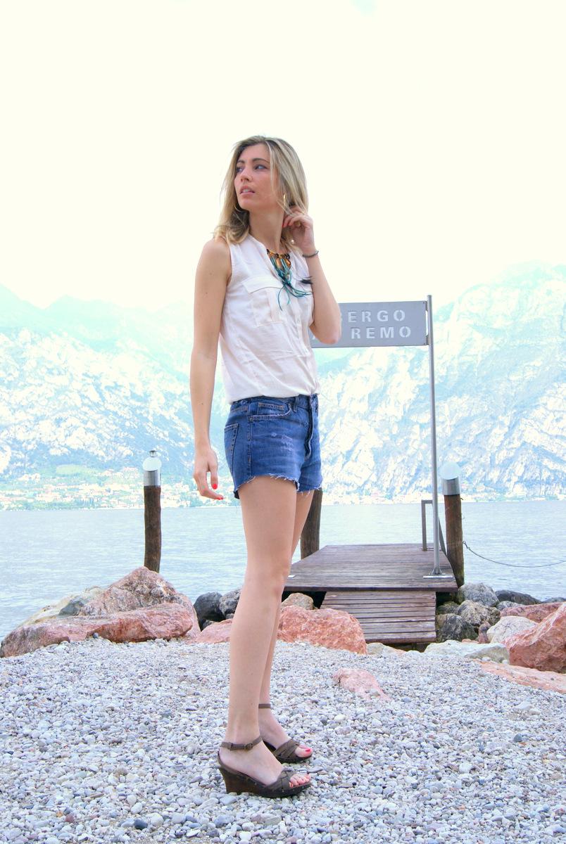 Lago di garda with my DIY shorts!