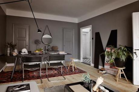 Decoración monocromática Decoración color gris