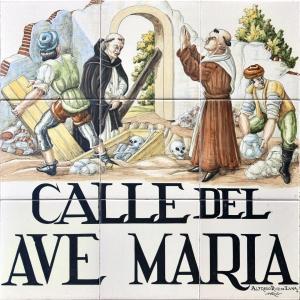 Azulejo que acompaña a la Call del Ave María