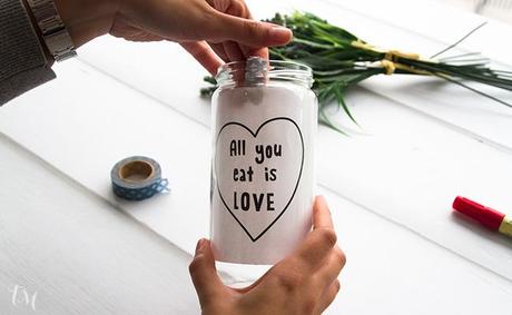 Manualidades para hacer en casa: Recicla botes de cristal plantilla