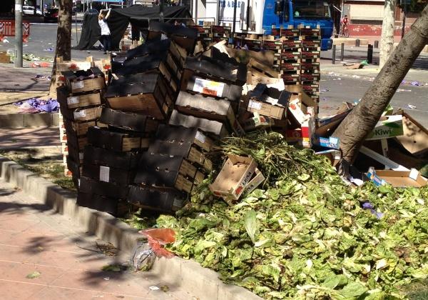 Ejemplo de desperdicio en la venta de alimentos