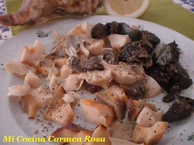 FIDEOS A BANDA CON JIBIA EN SU TINTA