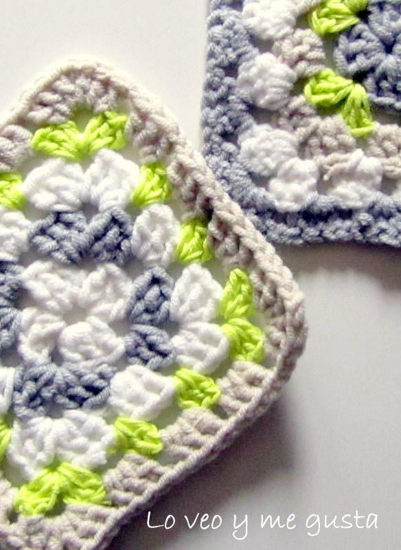 Colcha granny square para la peque