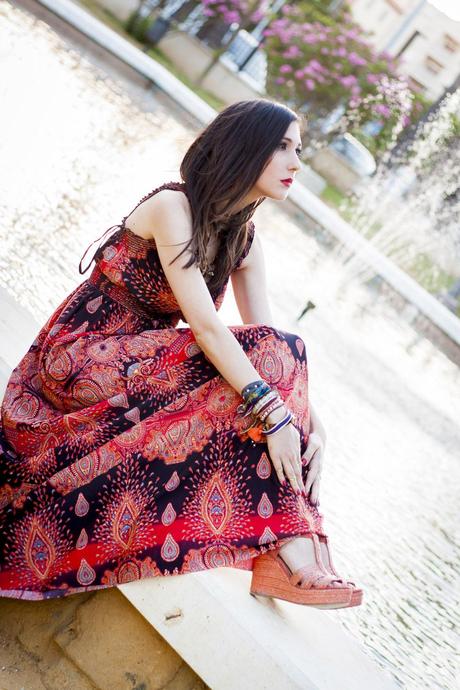 maxi falda ax paris y zapatos coral gadea shoes