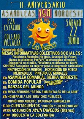 II Aniversario Asambleas 15M Noroeste, Festival del Sol y Las Mareas