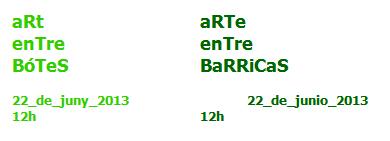 ARTE ENTRE BARRICAS