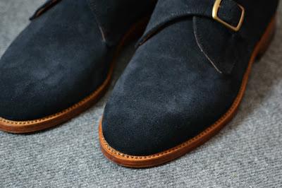 Review Single Monkstrap de ante azul de Lazo y Duque.
