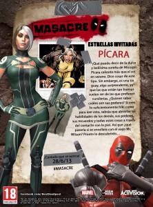 Pícara en el juego de Masacre