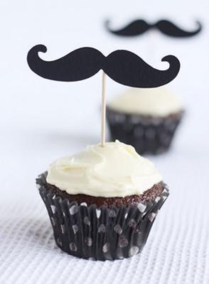 cupcake con mostacho