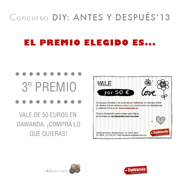 Concurso DIY: Antes y Después '13.  Y el premio elegido por los lectores es...