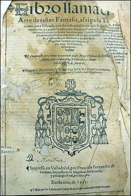 Libro del siglo XVI sobre la musica de tecla