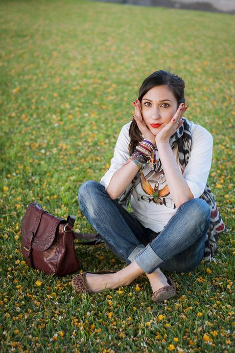 camiseta vogue con jeans