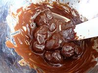 Bombones rellenos de melocotón