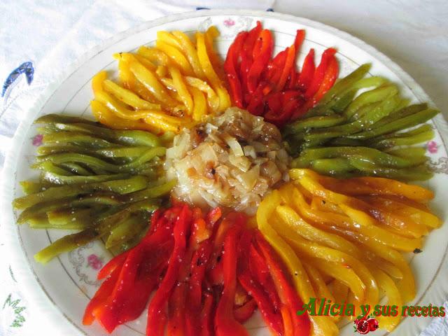 ENSALADA DE PIMIENTOS TRICOLOR