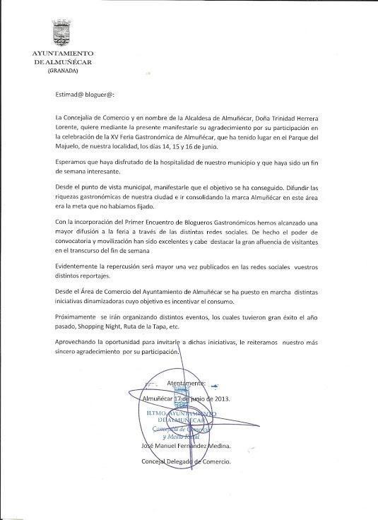 #gastroalmuñecar2013...Gracias a vosotros, amigos...!!!