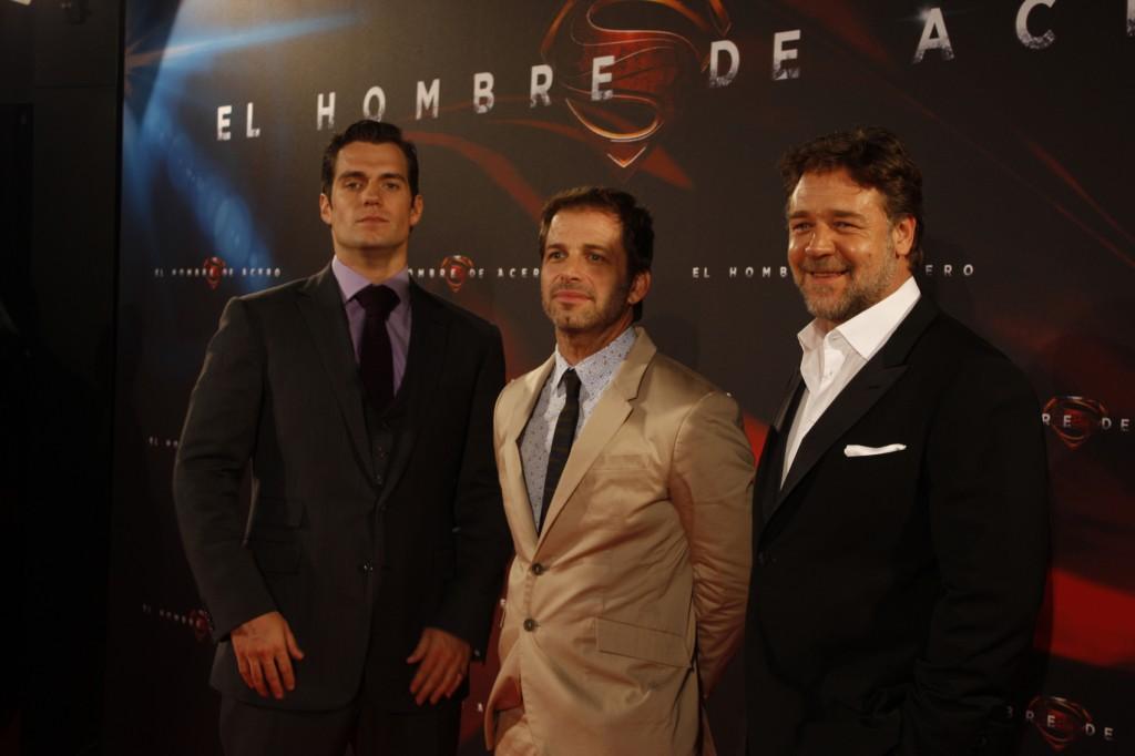 zack snyder, el hombre de acero, superman, russell crowe, henry cavill, laurence fishburne, photocall, presentacion, madrid, galeria, fotos, imagenes, bayona,