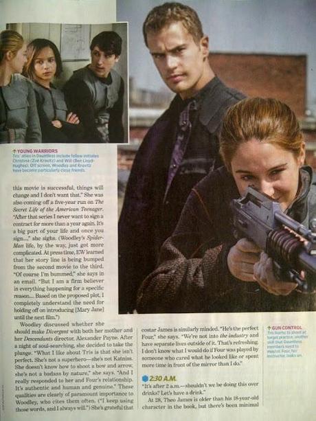 Tris y Cuatro en la portada de Entertainment Weekly y más Stills