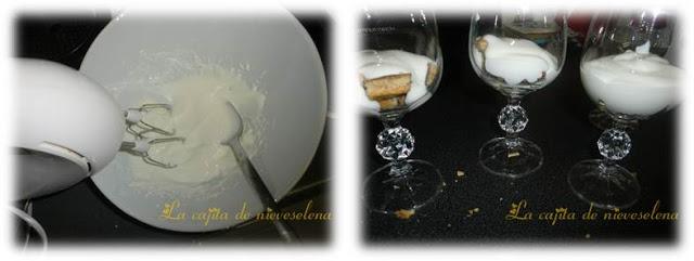 Copa de crema de queso y moras