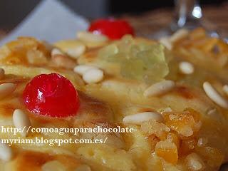 COCA DE SANT JOAN DE CREMA PASTELERA Y FRUTA CONFITADA.