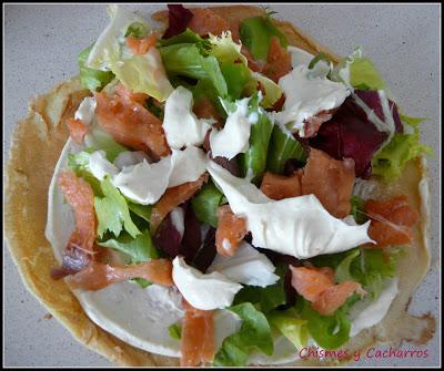 Crepes Ensalada de Verano con Salmón ( 14º Desafío en la Cocina)