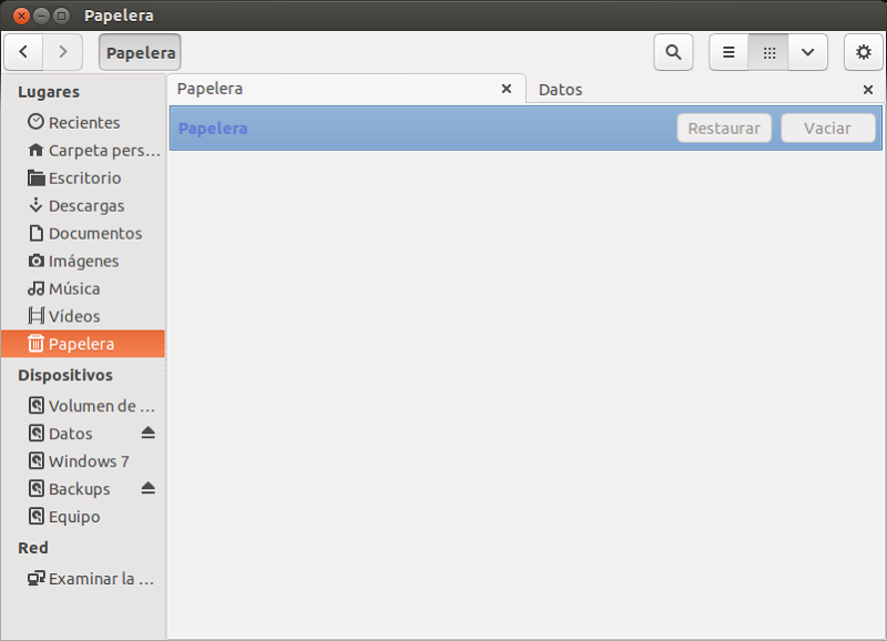 Vaciar la papelera desde la terminal en Ubuntu