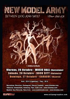 New Model Army en octubre en Barcelona, Valencia y Madrid