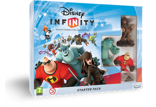 Disney Infinity portada del starter pack y datos de personajes, power discs y video trailers