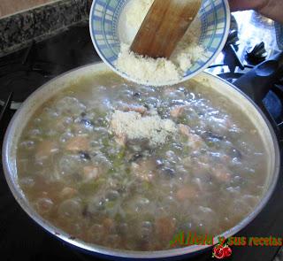 RISOTTO CON SALMÓN Y GUISANTES