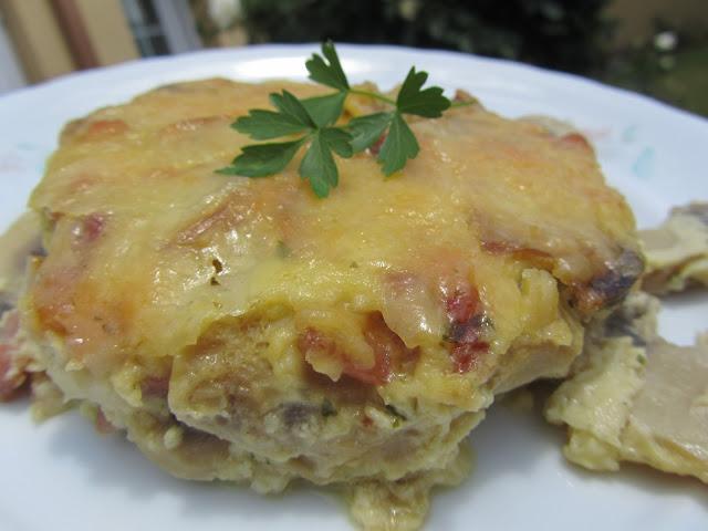 Champiñones al gratén