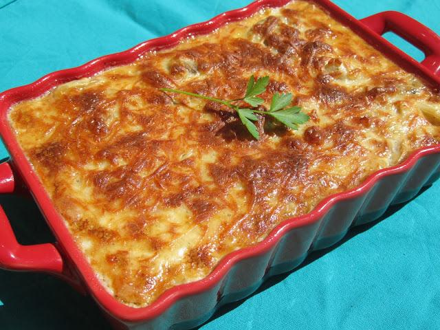 Champiñones al gratén