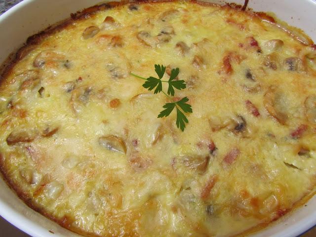 Champiñones al gratén